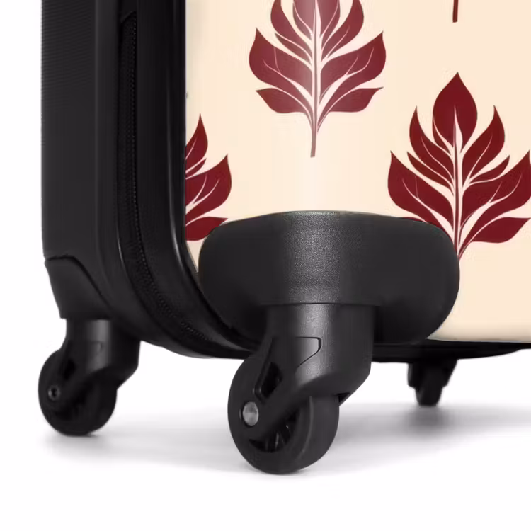 Suitcase - Botanical - Pattern - Bordeaux — 6