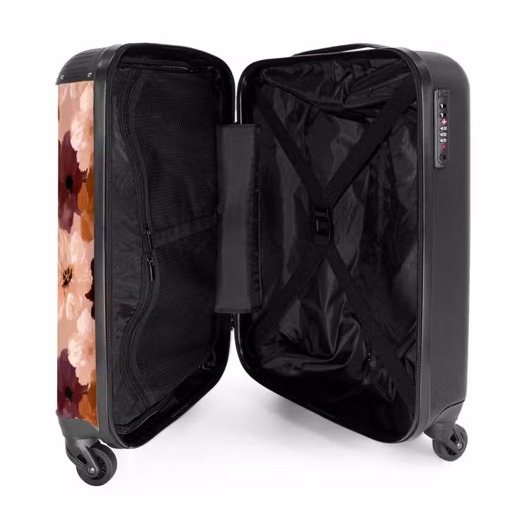 Suitcase - Flowers - Abstract - Earth tones — 3