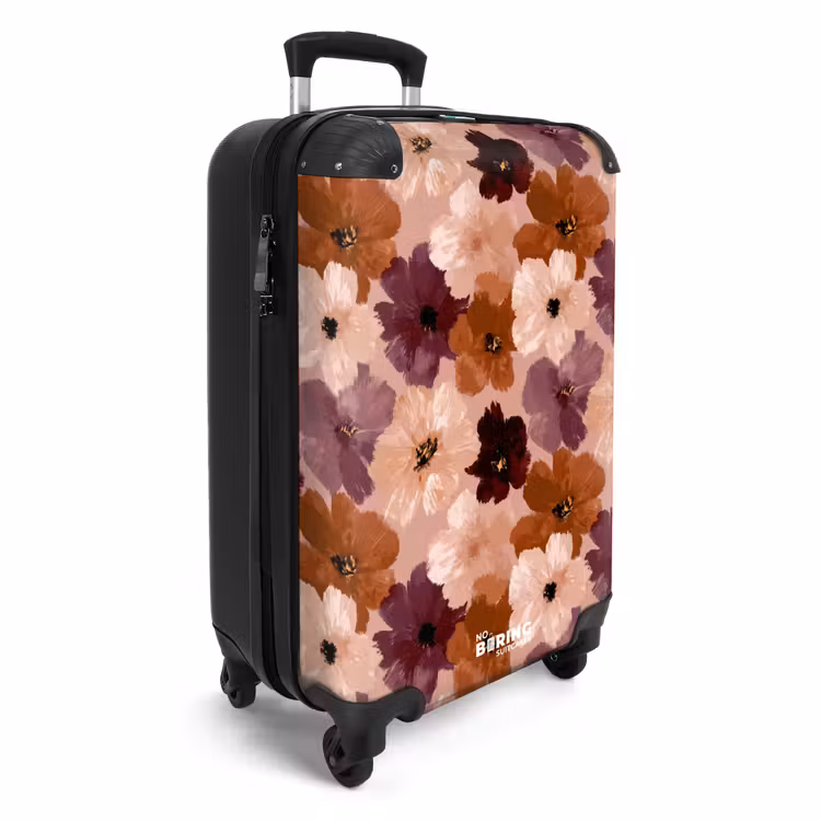 Suitcase - Flowers - Abstract - Earth tones — 4