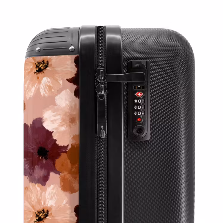 Suitcase - Flowers - Abstract - Earth tones — 5