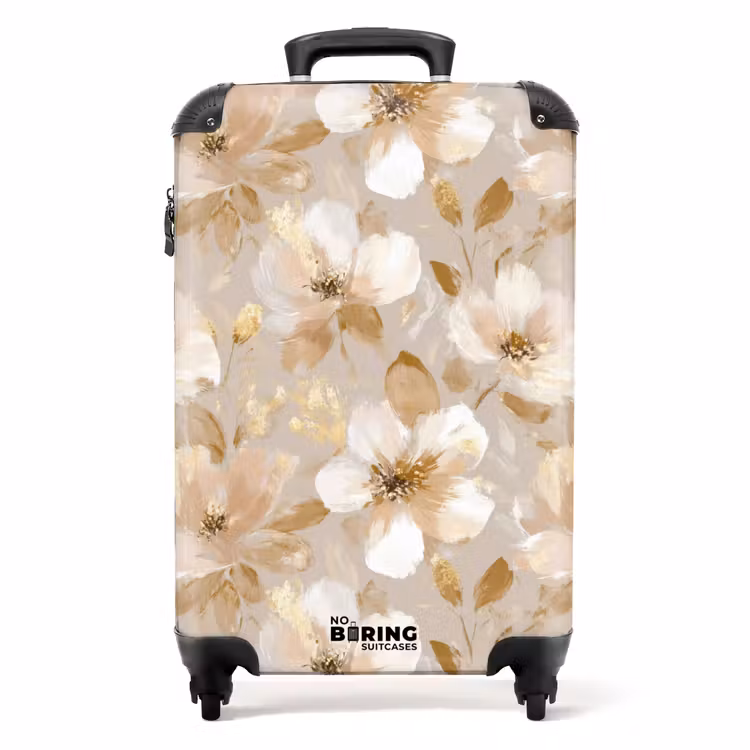 Suitcase - Flowers - artistic - Gold — 1
