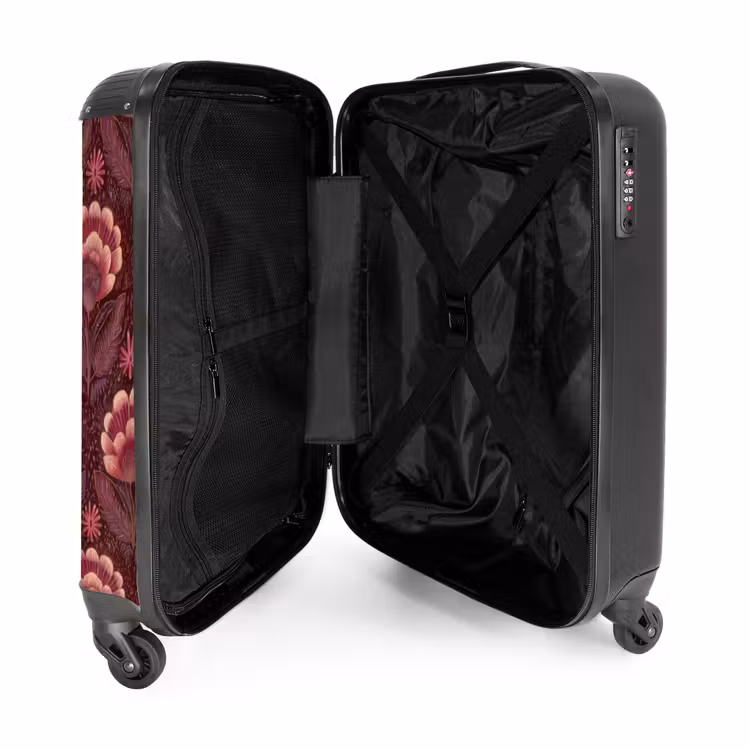 Suitcase - Flowers - Fan - Purple — 3