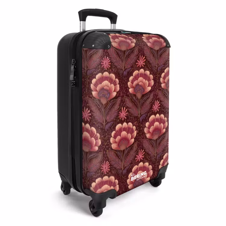 Suitcase - Flowers - Fan - Purple — 4