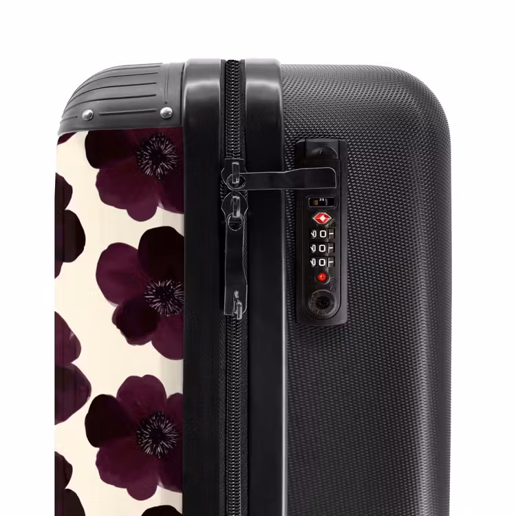 Suitcase - Flowers - Watercolor - Purple — 5