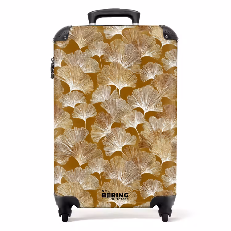 Suitcase - Ginkgo - Leaves - Gold — 1