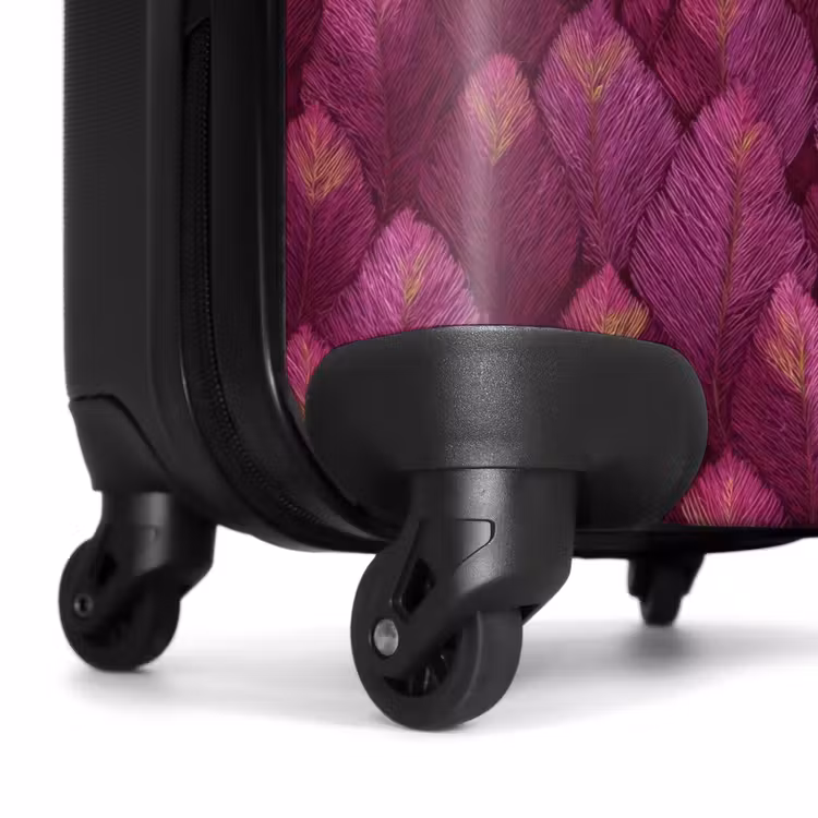 Suitcase - Leaves - Pattern - Burgundy — 6