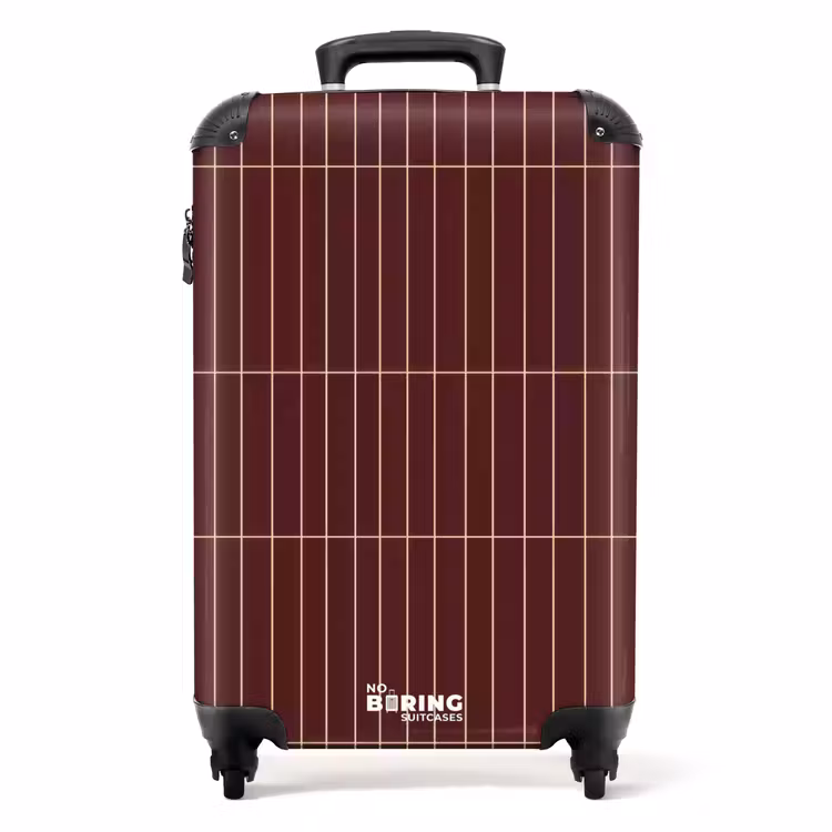 Suitcase - Lines - Pattern - Bordeaux — 1