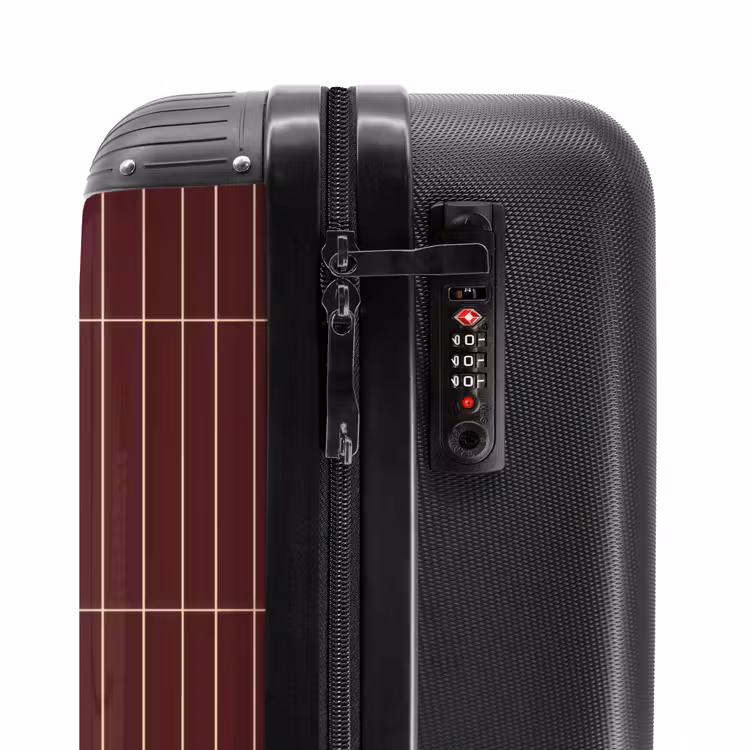 Suitcase - Lines - Pattern - Bordeaux — 5