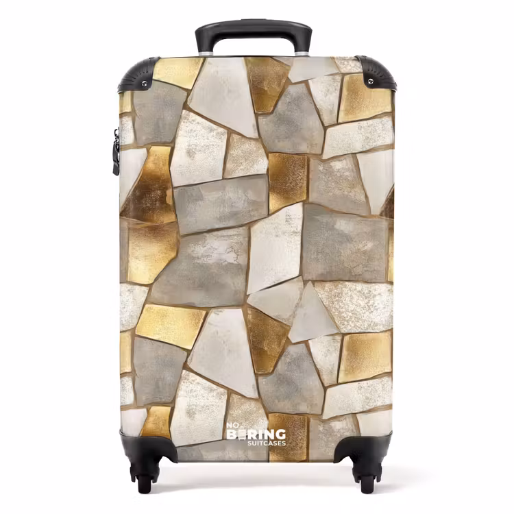Suitcase - Mosaic - Marble - Gold — 1