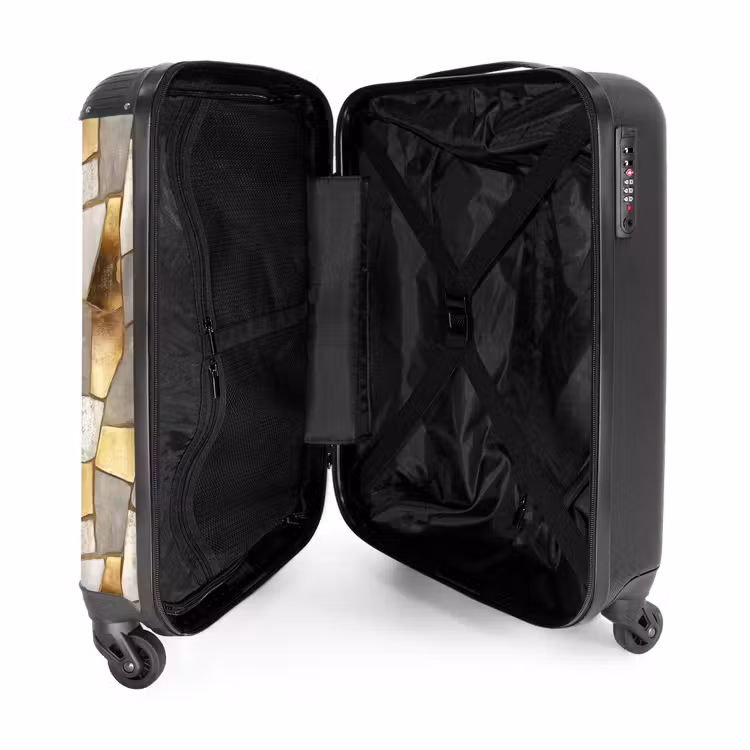 Suitcase - Mosaic - Marble - Gold — 3