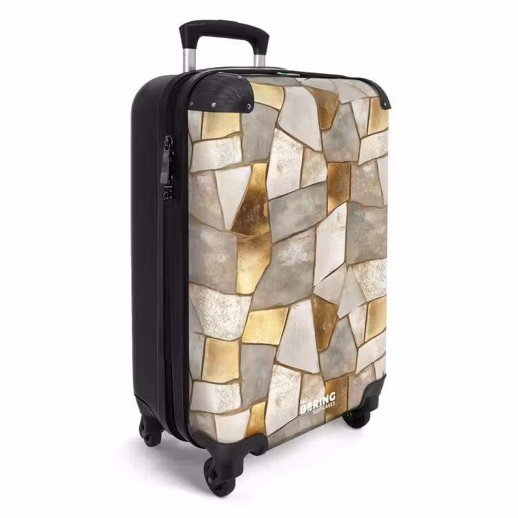 Suitcase - Mosaic - Marble - Gold — 4