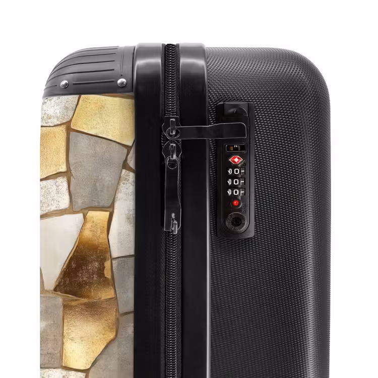 Suitcase - Mosaic - Marble - Gold — 5