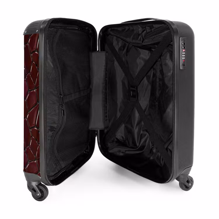 Suitcase - Mosaic - Tile - Bordeaux red — 3