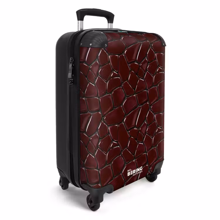 Suitcase - Mosaic - Tile - Bordeaux red — 4