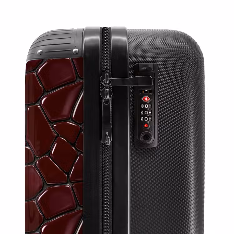 Suitcase - Mosaic - Tile - Bordeaux red — 5