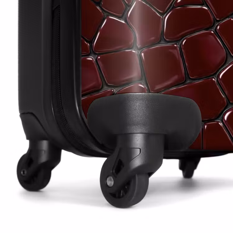 Suitcase - Mosaic - Tile - Bordeaux red — 6