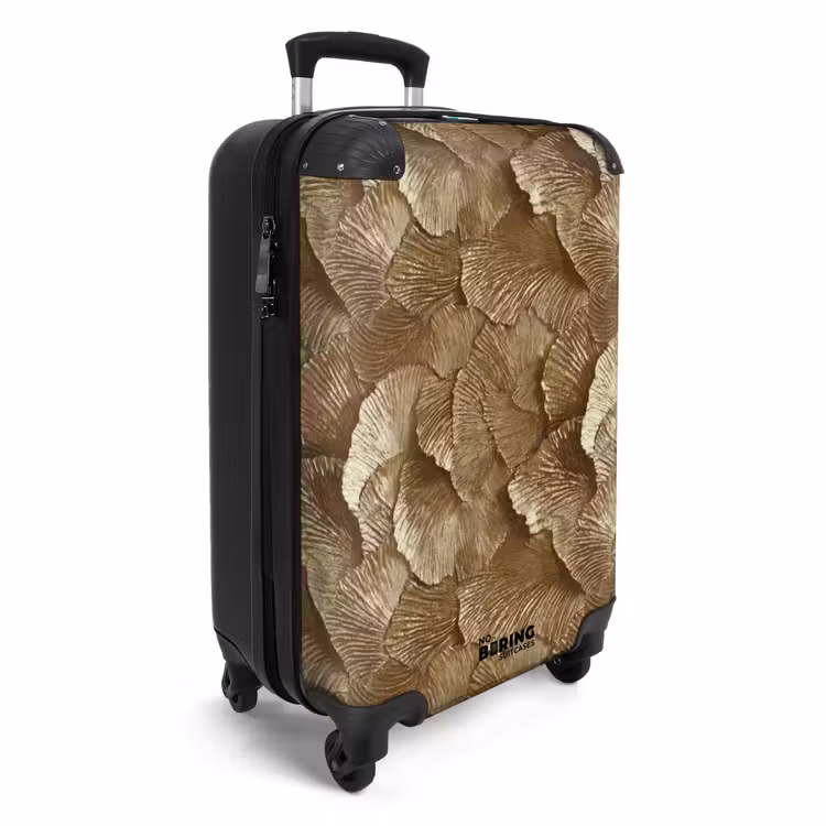 Suitcase - Organic - Pattern - Leaves - Gold — 4