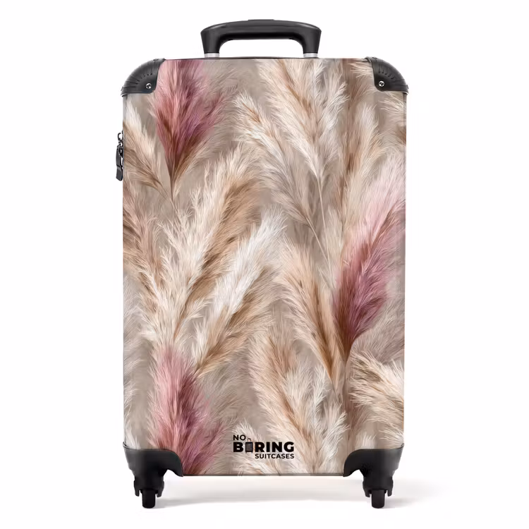 Suitcase - Pampas grass - Fluffy - Colorful — 1