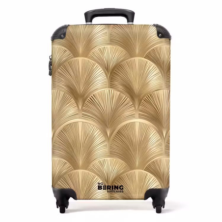 Suitcase - Pattern - Fan - Gold — 1