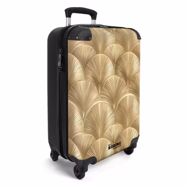 Suitcase - Pattern - Fan - Gold — 4