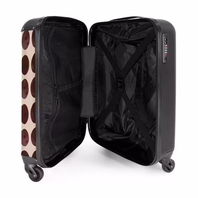 Suitcase - Polka dots - Pattern - Brown — 3