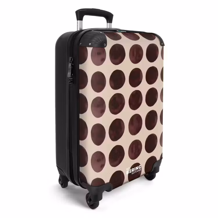 Suitcase - Polka dots - Pattern - Brown — 4