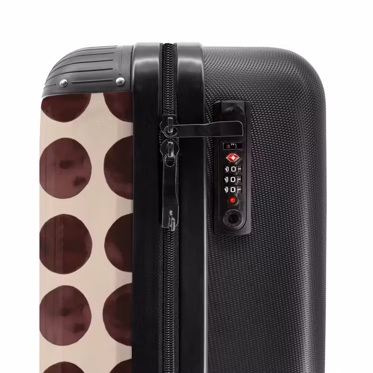 Suitcase - Polka dots - Pattern - Brown — 5