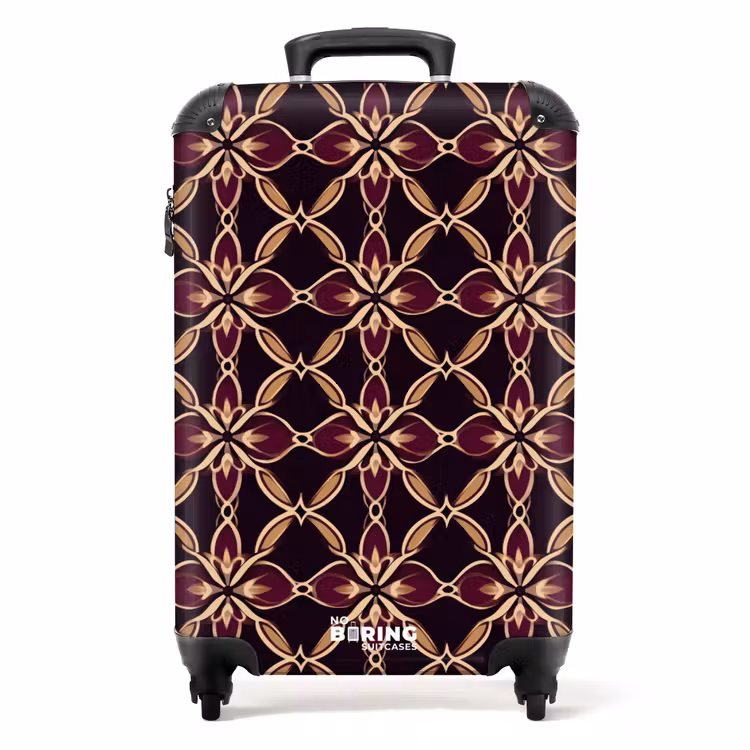 Suitcase - Symmetrical - Tile - Burgundy — 1