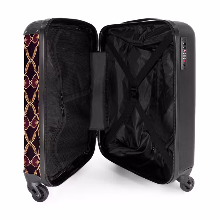 Suitcase - Symmetrical - Tile - Burgundy — 3