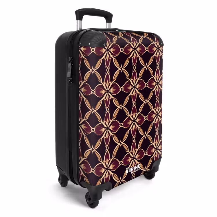 Suitcase - Symmetrical - Tile - Burgundy — 4