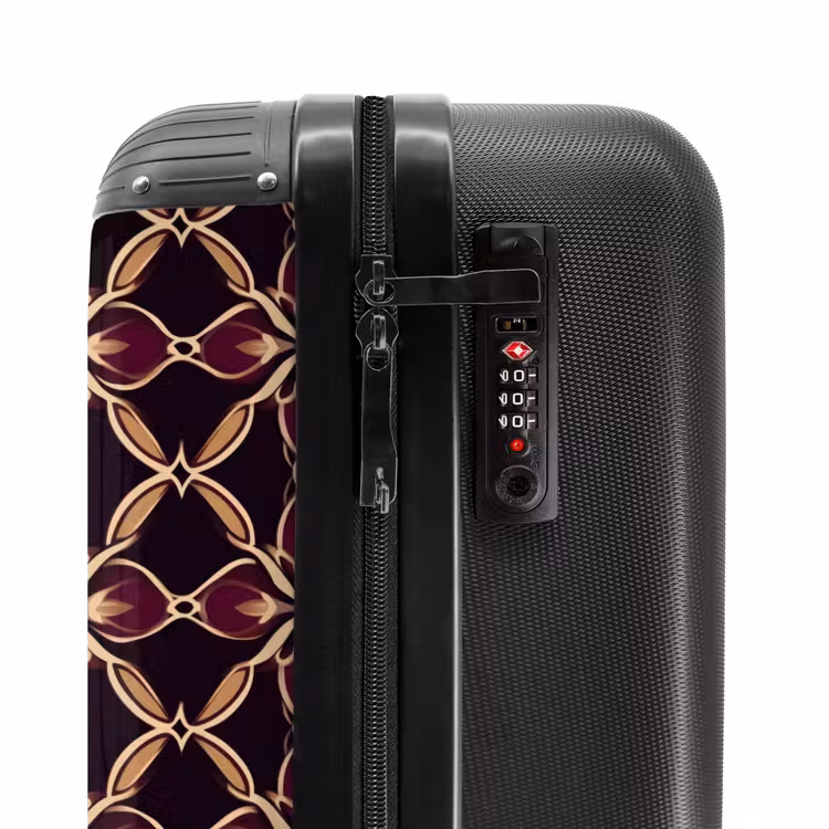 Suitcase - Symmetrical - Tile - Burgundy — 5