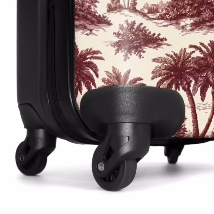 Suitcase - Tropical - Geometric - Bordeaux red — 6