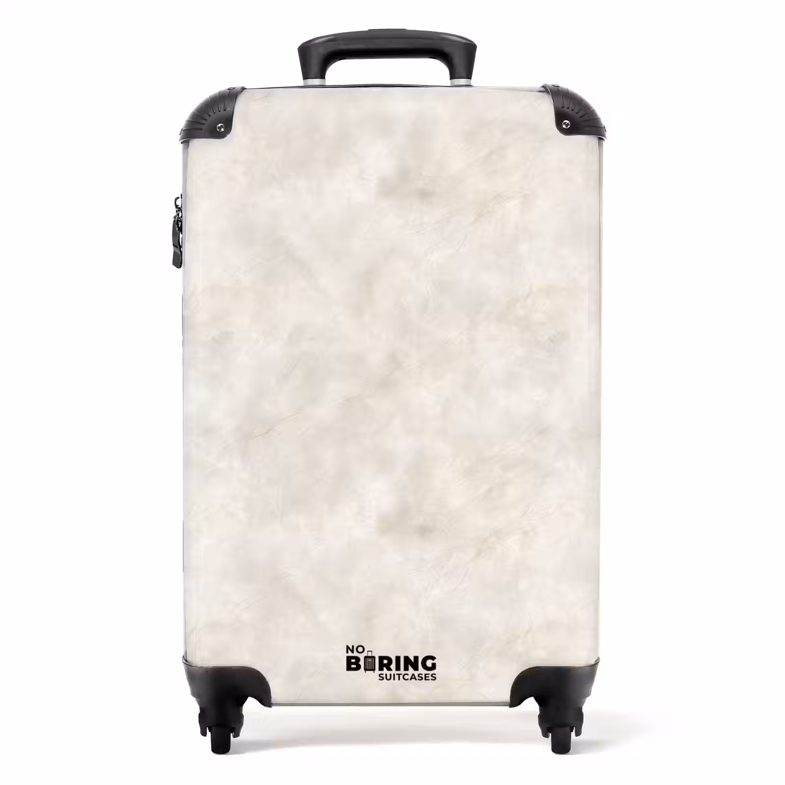 Suitcase - Cream beige - Marble - Veins — 1