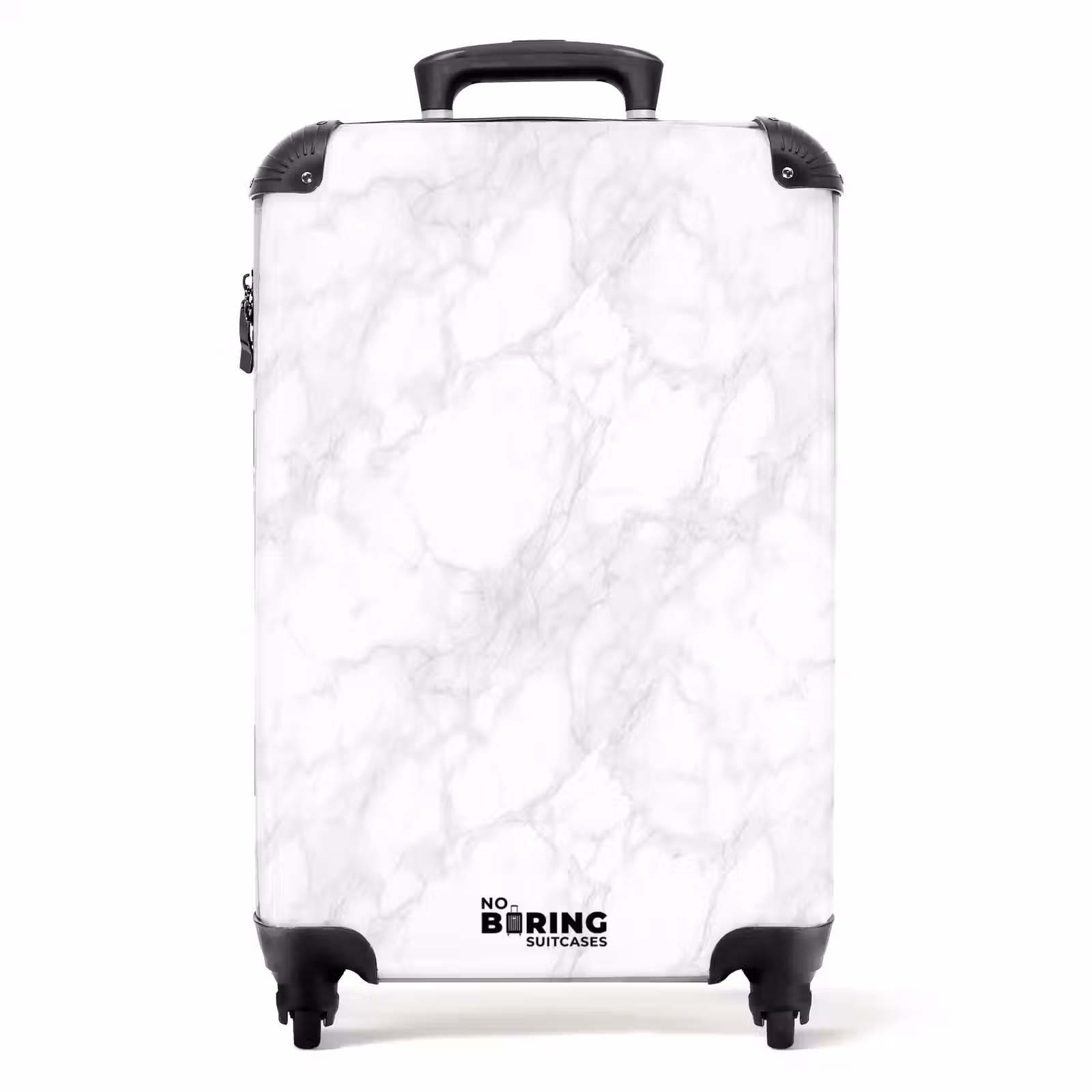 Suitcase - Minimalist - White - Gray veins — 1