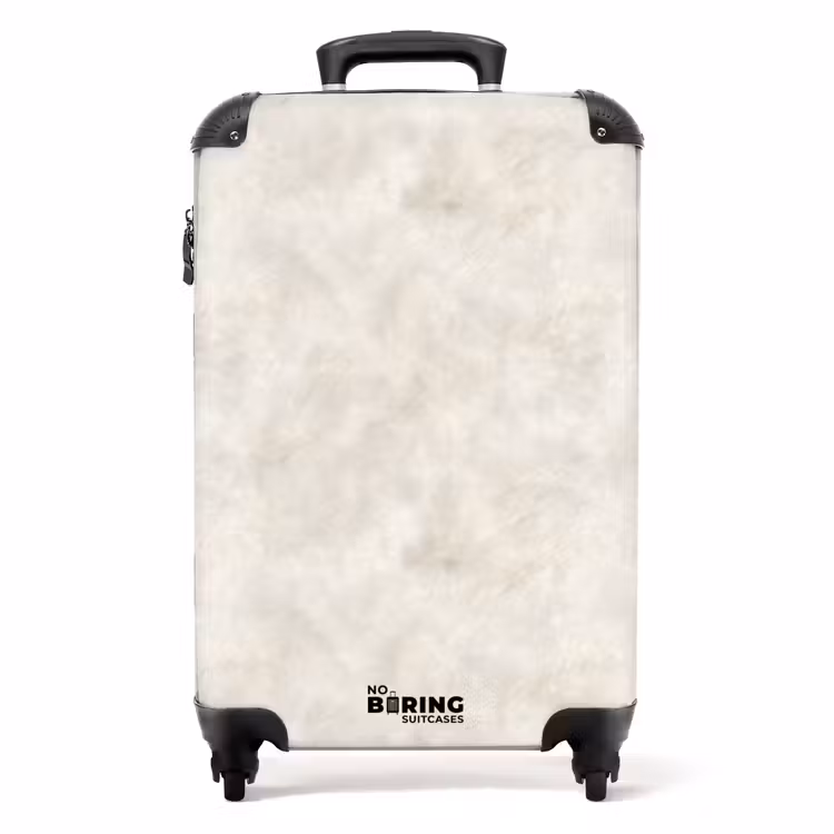 Suitcase - Cream beige - Marble - Veins — 1