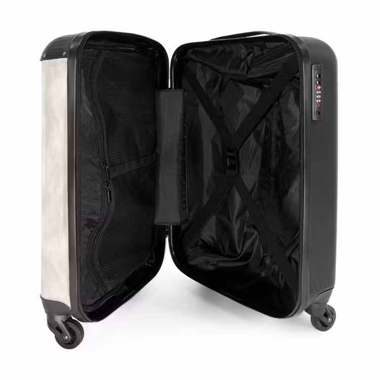 Suitcase - Cream beige - Marble - Veins — 3