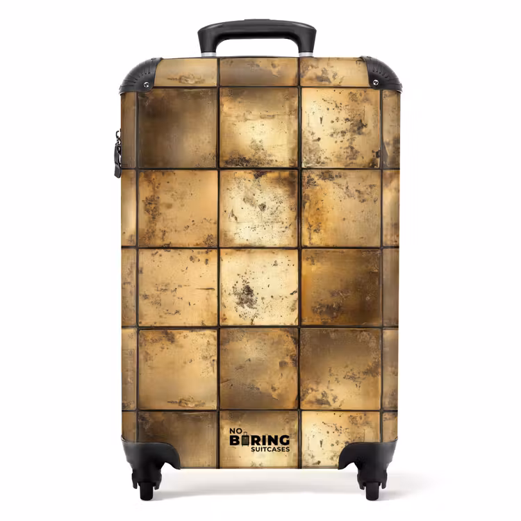 Suitcase - Geometric - Tiles - Gold — 1