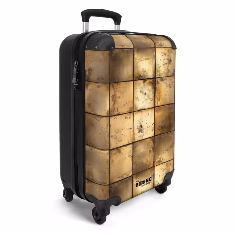 Suitcase - Geometric - Tiles - Gold — 4