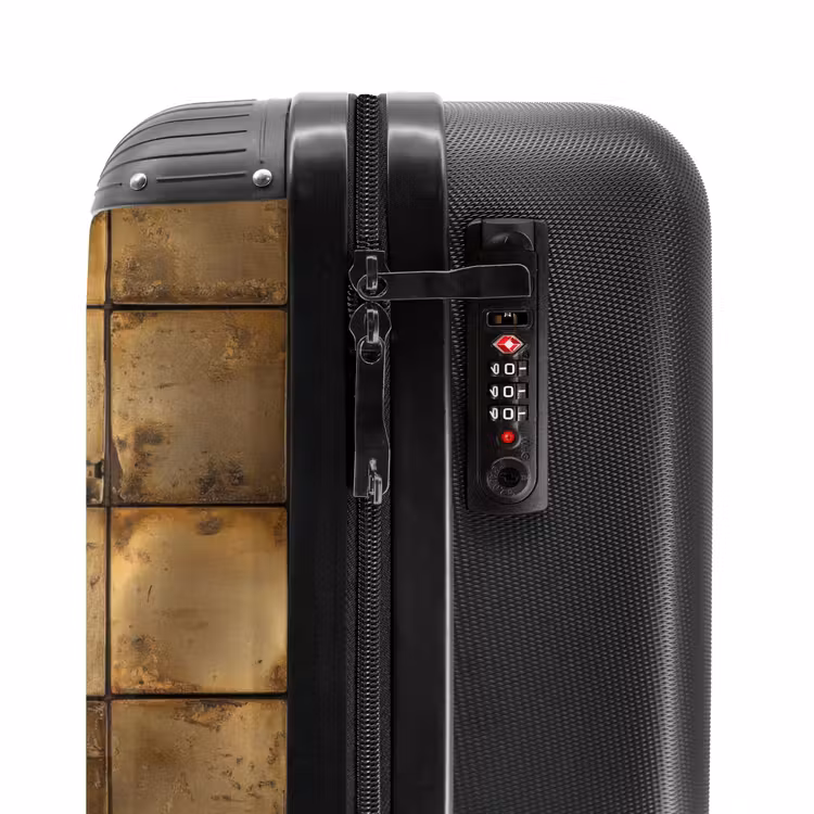 Suitcase - Geometric - Tiles - Gold — 5