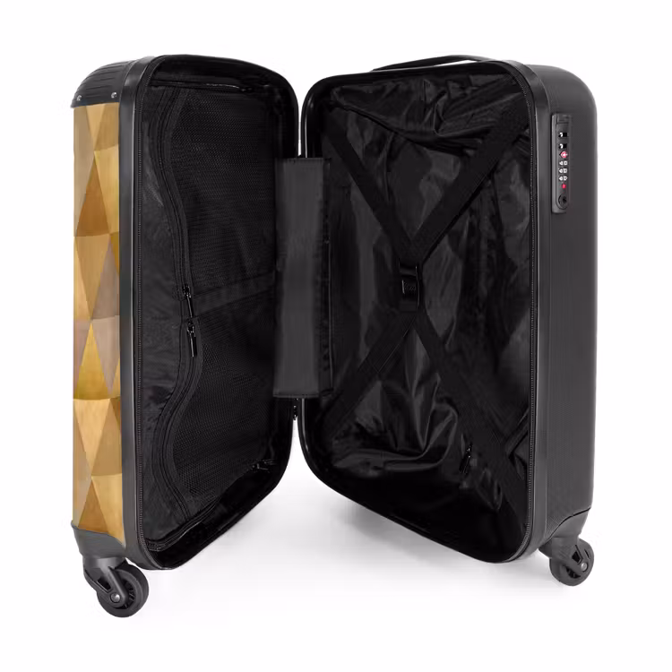 Suitcase - Geometric - Triangle - Gold — 3