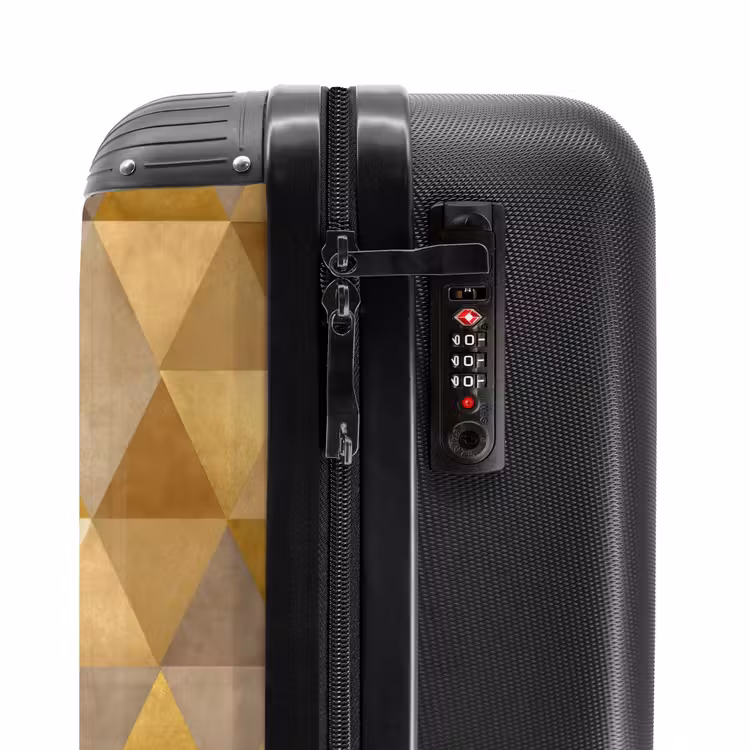 Suitcase - Geometric - Triangle - Gold — 5