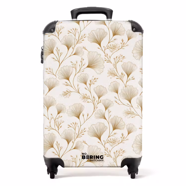 Suitcase - Ginkgo - Branches - Gold — 1