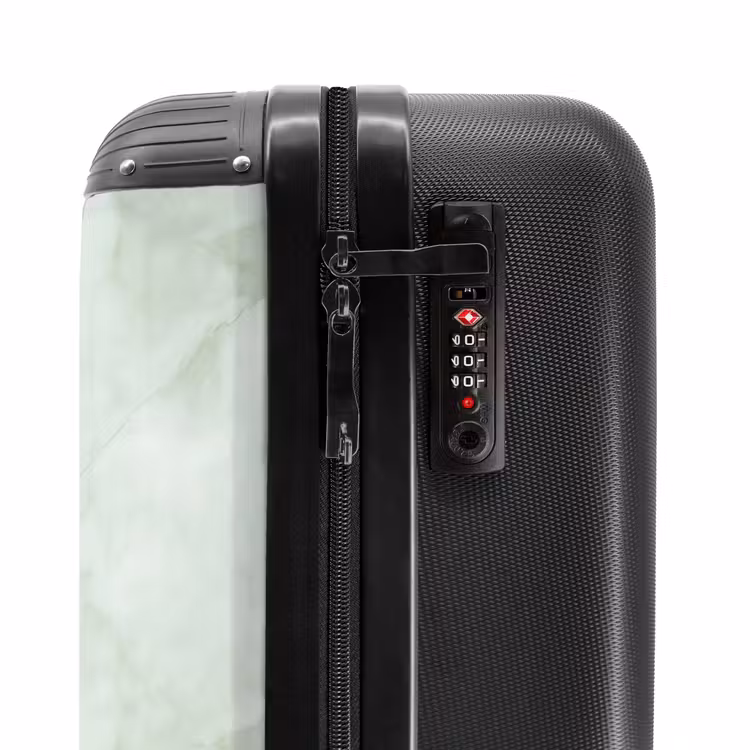 Suitcase - Green - Marble - Flowing veins — 5
