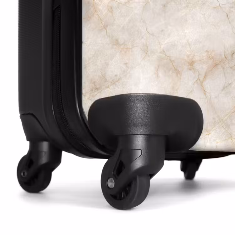 Suitcase - Light Beige - Golden Brown Grains - Marble — 6