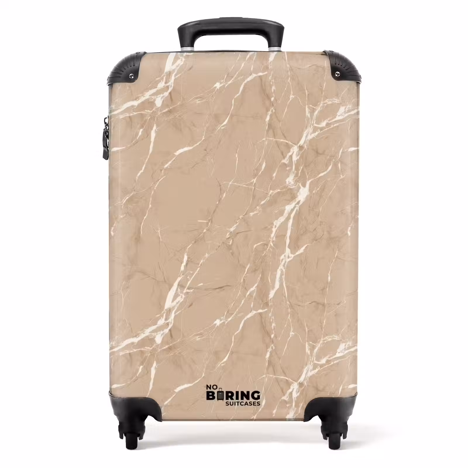 Suitcase - Beige - Marble - Organic - White — 1