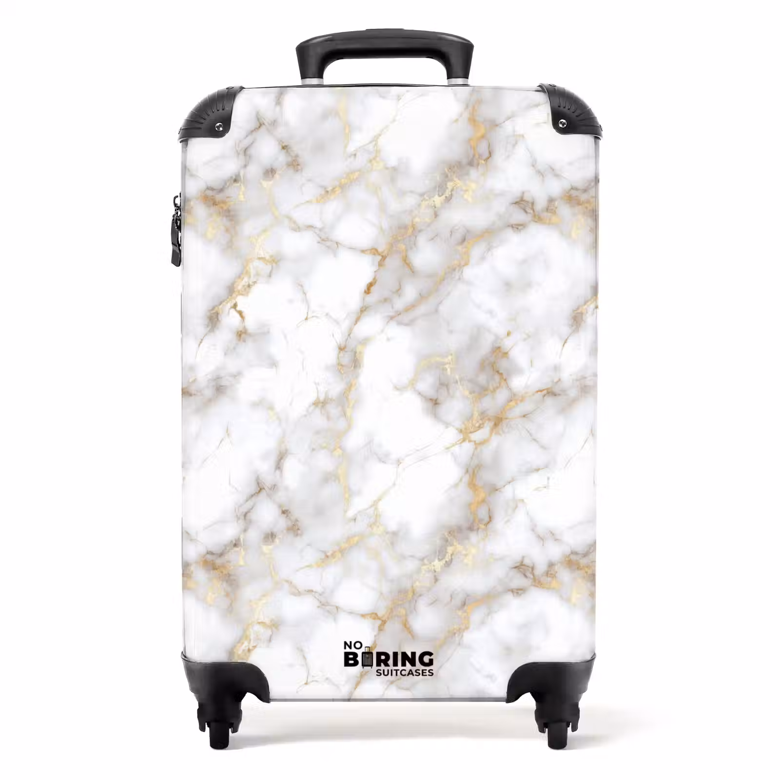 Suitcase - Golden veins - Marble - White — 1