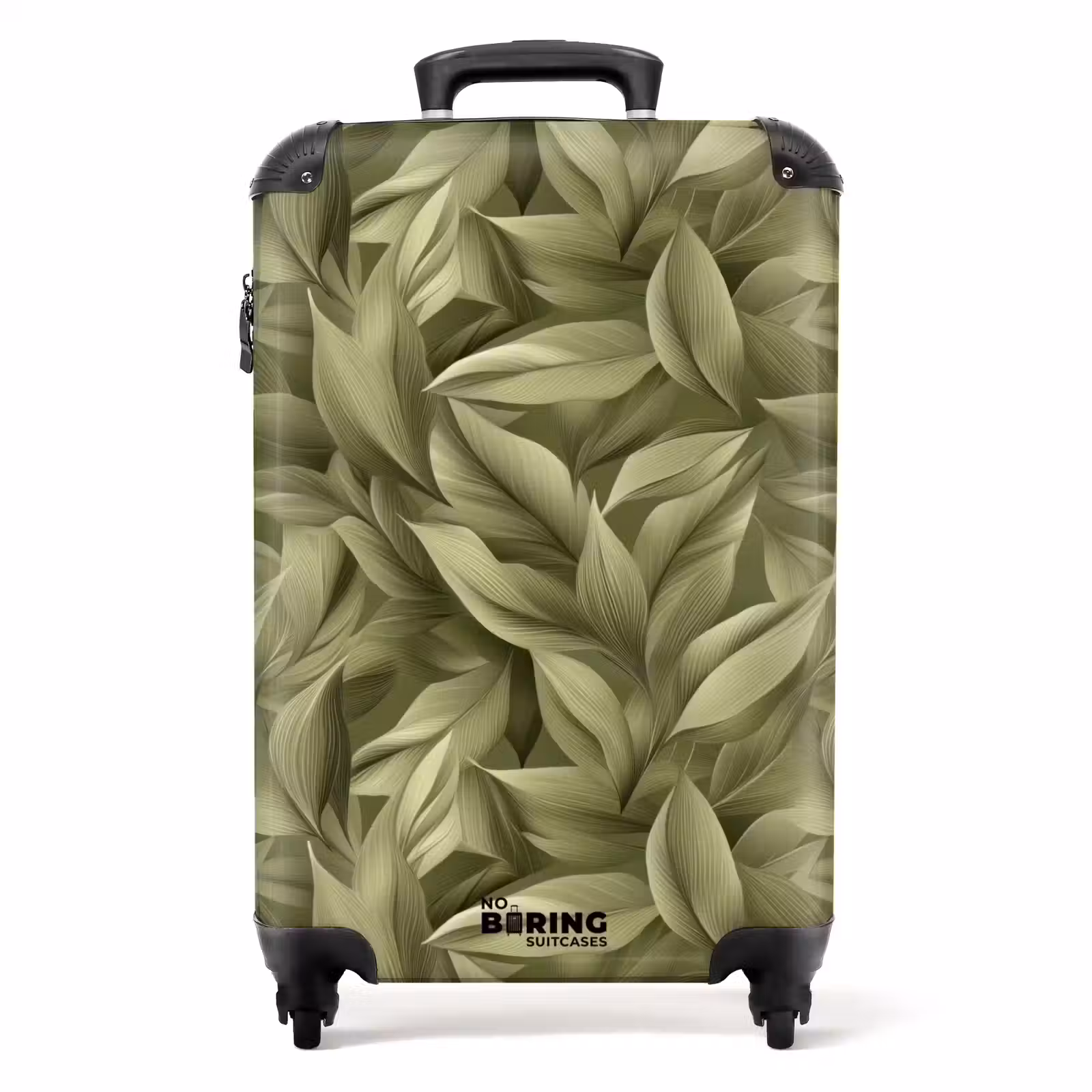 Suitcase - Leaves - Modern - Green — 1