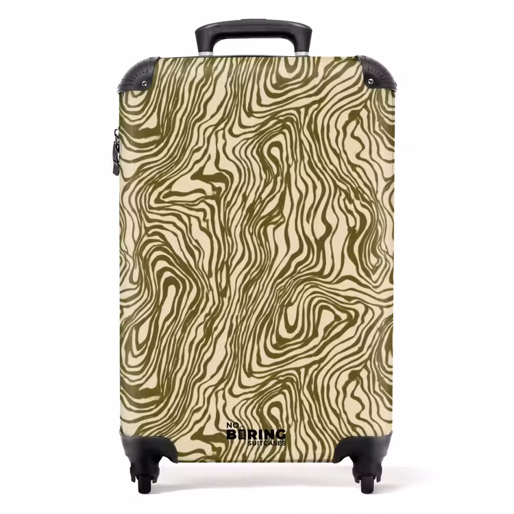 Suitcase - Abstract - Marble - Green — 1