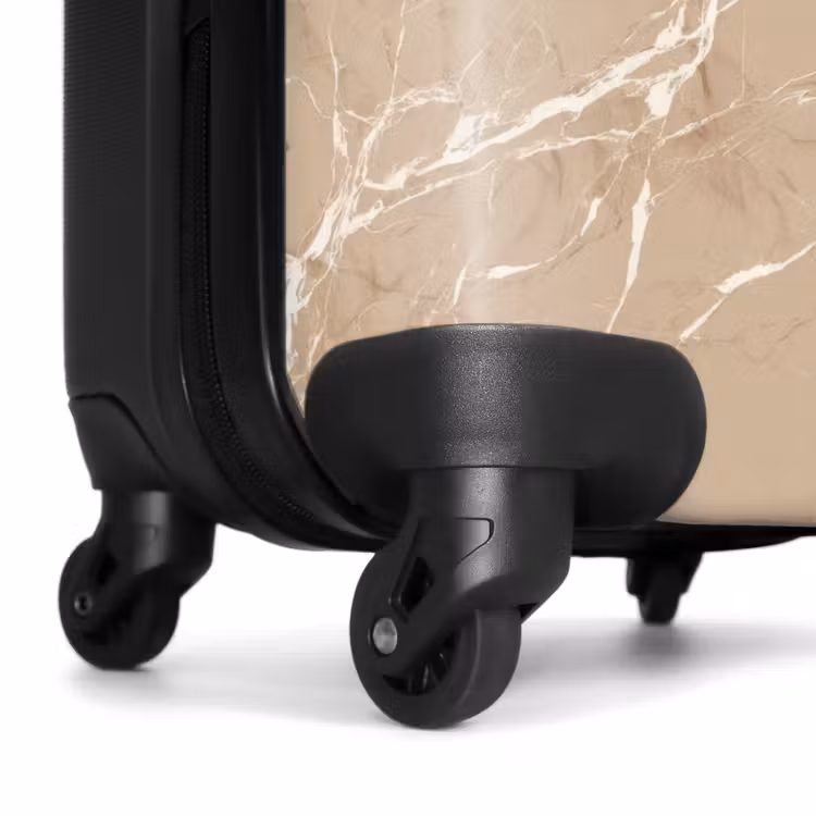 Suitcase - Beige - Marble - Organic - White — 6