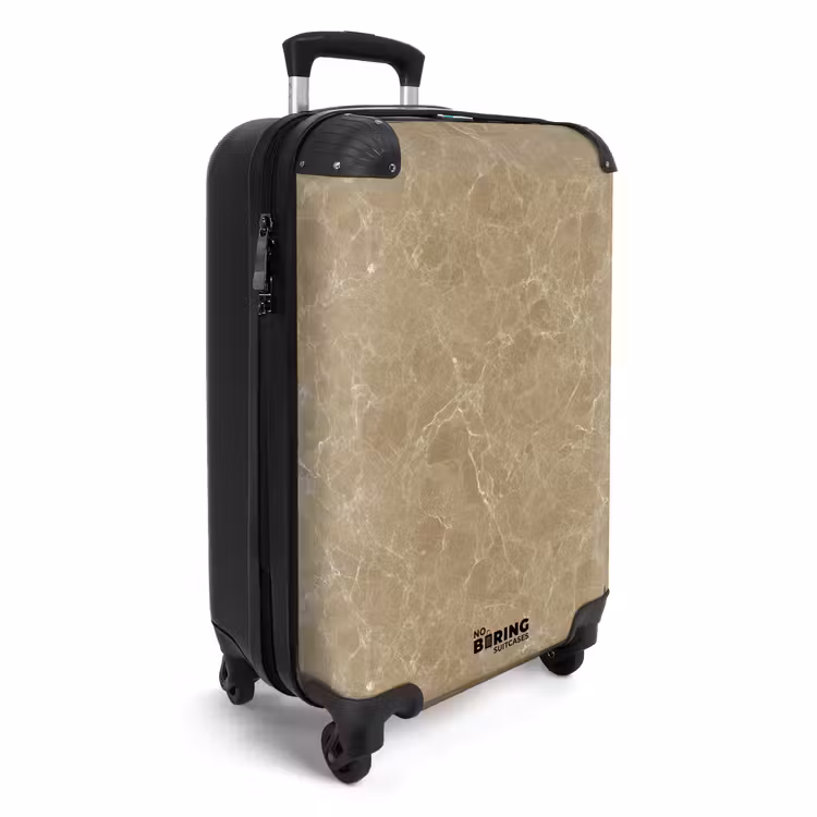 Suitcase - Beige - Marble - White veins — 4